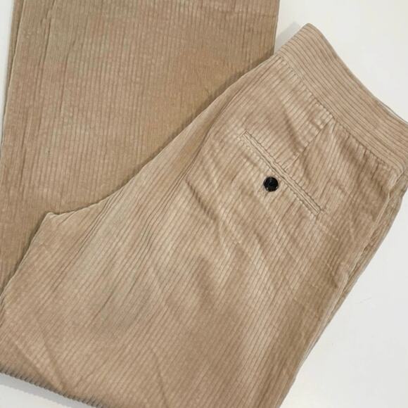 Zara corduroy wide leg crop ankle pant camel tan beige women's M 7290 249 756 - Picture 5 of 12